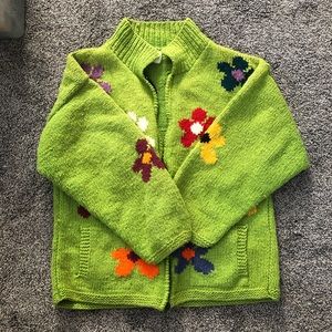 Vintage Floral Sweater Cardigan